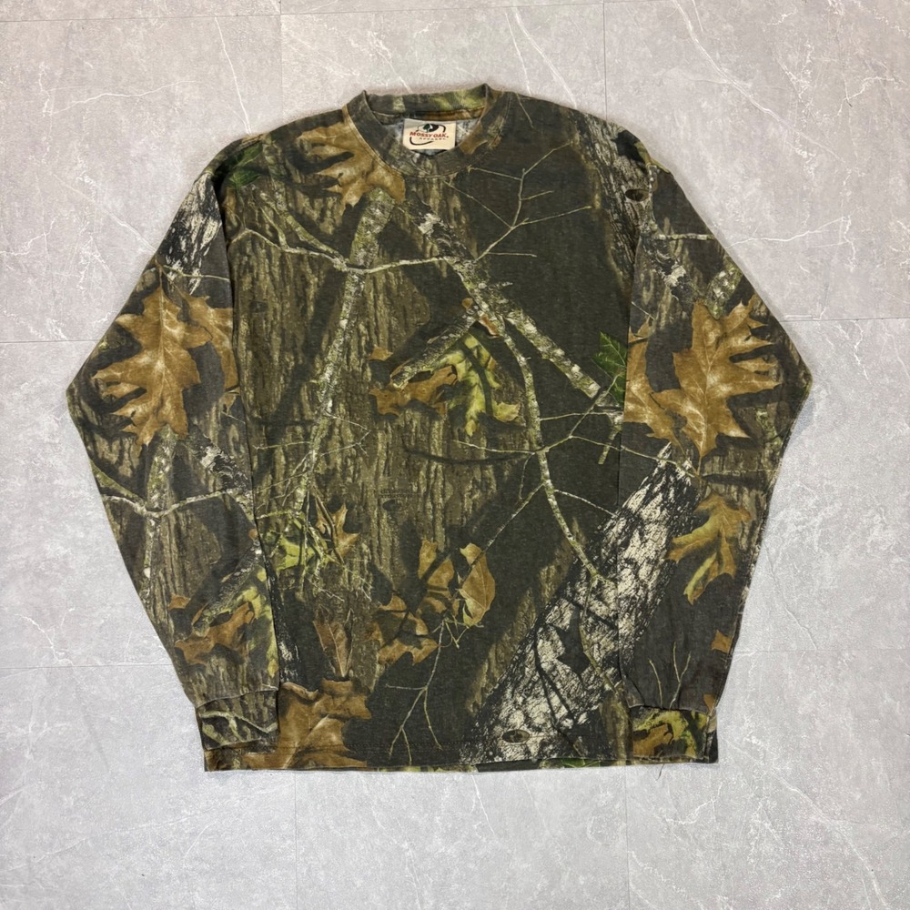 Mossy Oak Apparel Mens Break-Up Camo Long Sleeve T-Shirt Crew Neck size XL